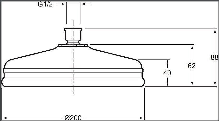 Верхний душ Jacob Delafon KATALYST E13692-CP купить в интернет-магазине сантехники Sanbest