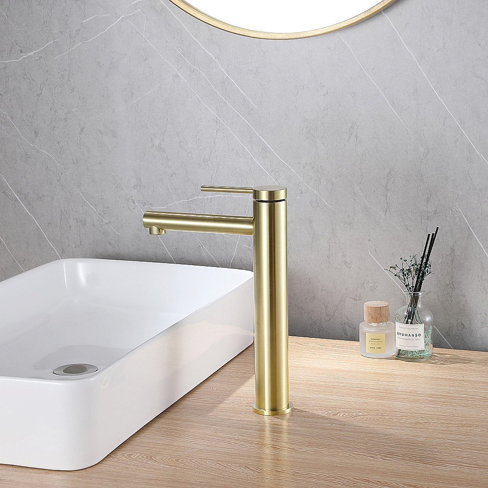 Смеситель для раковины ABBER Emotion AF8811G золото матовое купить в интернет-магазине сантехники Sanbest