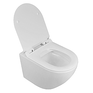 Унитаз подвесной Azario Grado AZ-0046N белый, безободковый, с крышкой микролифт купить в интернет-магазине Sanbest