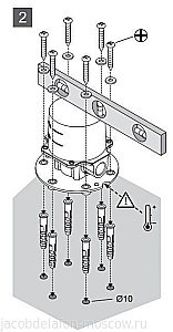 База для напольного смесителя Jacob Delafon AVID 97904D-NF купить в интернет-магазине сантехники Sanbest