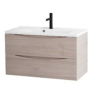 Тумба с раковиной Belbagno MARINO 90 2C-SO/BB900/450-LV-MR-PR Rovere Grigio для ванной в интернет-магазине Sanbest