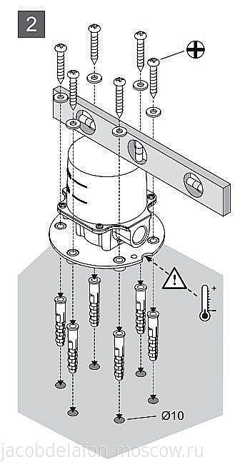 База для напольного смесителя Jacob Delafon AVID 97904D-NF купить в интернет-магазине сантехники Sanbest