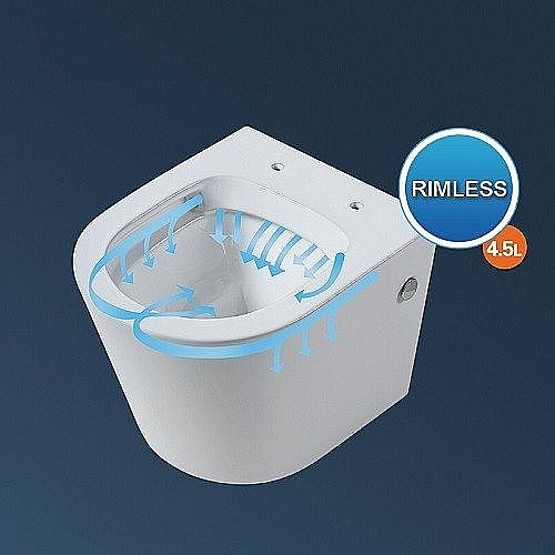 Унитаз подвесной CeramaLux B2330-2MDH серый матовый, безободковый, с крышкой микролифт купить в интернет-магазине Sanbest