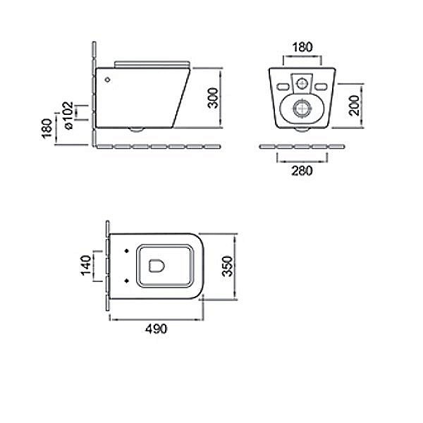 Унитаз подвесной CeruttiSpa MAIELLA Aria MB CT9163 безободковый, с крышкой микролифт, черный матовый купить в интернет-магазине Sanbest