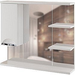 Зеркало со шкафом Mixline ЭТЬЕН 540870 80 левый купить в интернет-магазине сантехники Sanbest