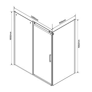 Душевой уголок Vincea COMO VSR-1C9012CG 120x90 стекло тонированное/профиль хром купить в интернет-магазине Sanbest