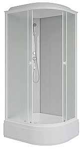 Душевая кабина Niagara Promo 100х70 стекло матовое/профиль белый купить в интернет-магазине Sanbest
