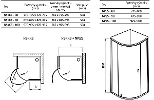 Душевой уголок Ravak NEXTY NSKK3-100 3O6AAE00Z1 профиль белый матовый/стекло прозрачное купить в интернет-магазине Sanbest