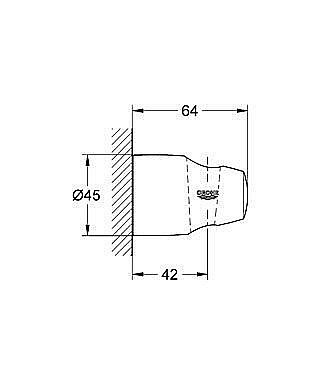 Настенный держатель Grohe Movario 28403 000 купить в интернет-магазине сантехники Sanbest