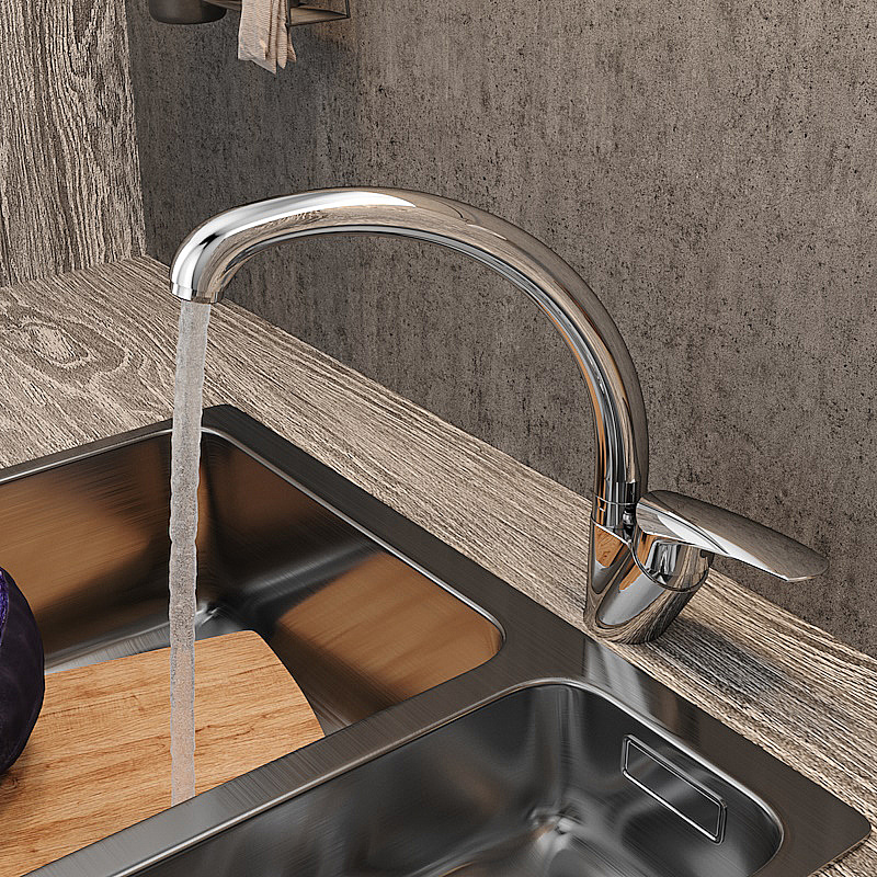 Смеситель для кухни Elghansa WIEDEN Plus 5601509 хром купить в интернет-магазине сантехники Sanbest