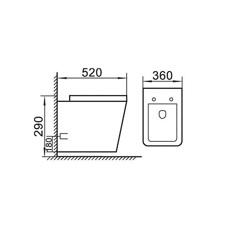 Унитаз подвесной Caprigo Modern Style S-1203 безободковый, с крышкой микролифт купить в интернет-магазине Sanbest