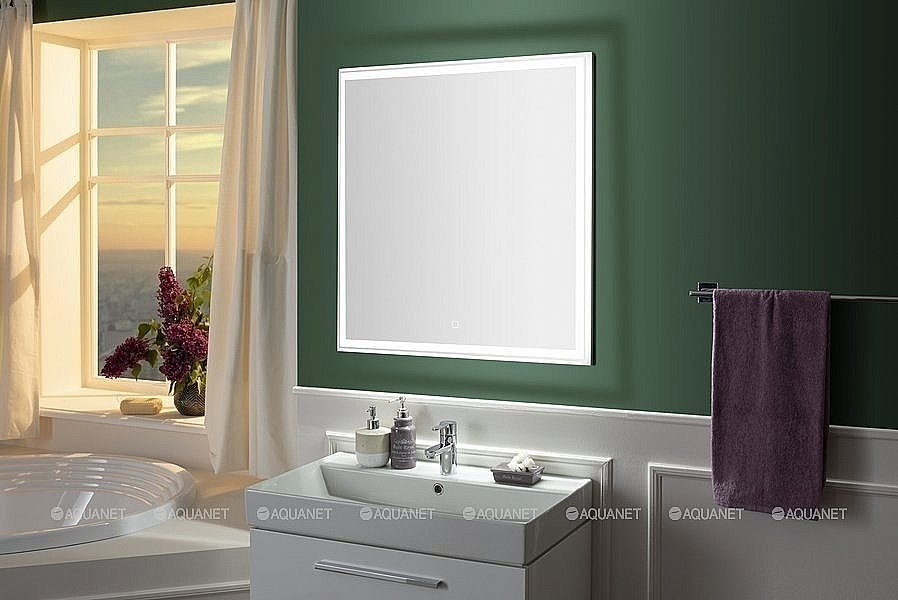 Зеркало Aquanet Nova Lite 75 белый в ванную от интернет-магазине сантехники Sanbest