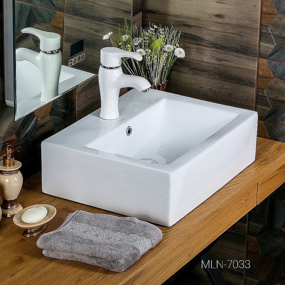 Раковина Melana 7033 7033-805 белая купить в интернет-магазине Sanbest