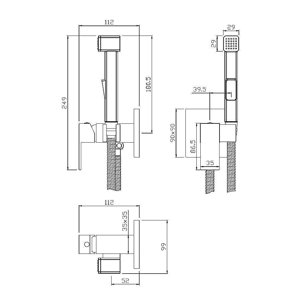 Гигиенический душ Olive's Granada 05131GN купить в интернет-магазине сантехники Sanbest