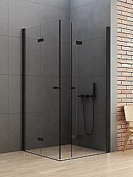 Душевой уголок NEW TRENDY NEW SOLEO BLACK 2D D-0233A/D-0238A 70x80 стекло прозрачное/профиль черный купить в интернет-магазине Sanbest