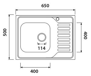 Мойка кухонная Kaiser KSS-6550 хром купить в интернет-магазине сантехники Sanbest