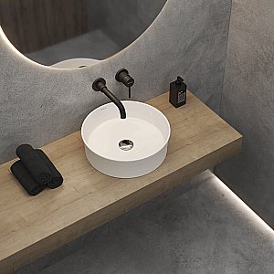 Раковина накладная BERGES Ego SL 181221 38 матовый белый купить в интернет-магазине Sanbest