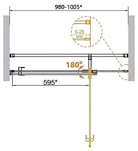 Душевая дверь Cezares VALVOLA-B-1 100 купить в интернет-магазине Sanbest