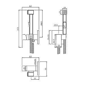 Гигиенический душ Olive's Granada 05131GN купить в интернет-магазине сантехники Sanbest