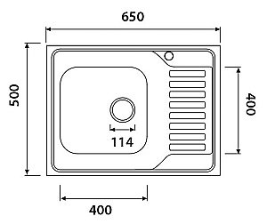 Мойка кухонная Kaiser KSS-6550 хром купить в интернет-магазине сантехники Sanbest