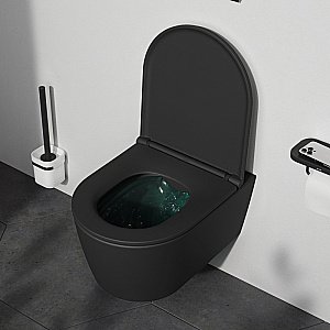 Унитаз подвесной AM.PM Func C8F1700MBSC черный матовый, безободковый купить в интернет-магазине Sanbest