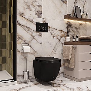 Унитаз подвесной CeruttiSpa TICINO Aria MB CT8918 черный матовый, черный матовый купить в интернет-магазине Sanbest