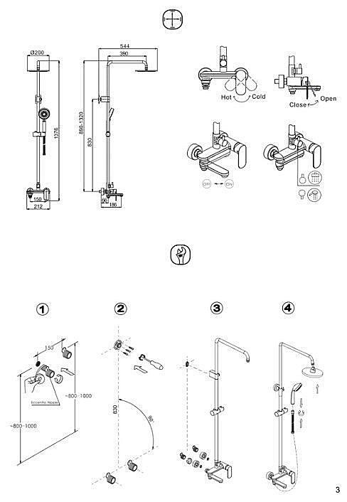Душевая система Bravat OPAL F6125183CP-A1-RUS купить в интернет-магазине сантехники Sanbest