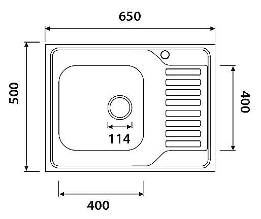 Мойка кухонная Kaiser KSS-6550 хром купить в интернет-магазине сантехники Sanbest
