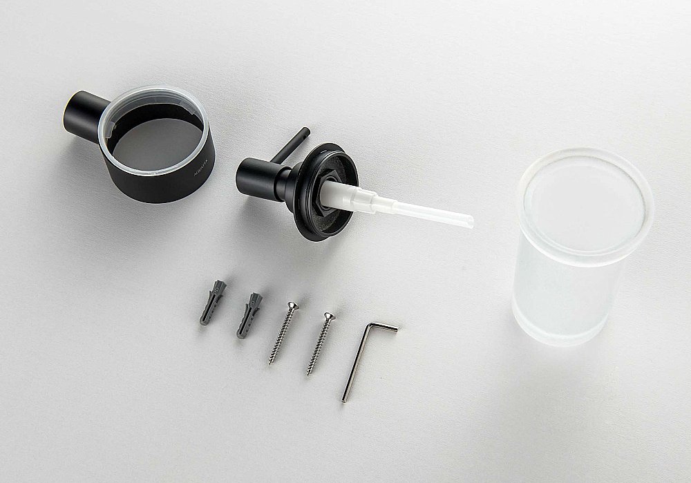 Диспенсер Aquatek Лира AQ4405MB стекло матовое/черный матовый купить в интернет-магазине сантехники Sanbest