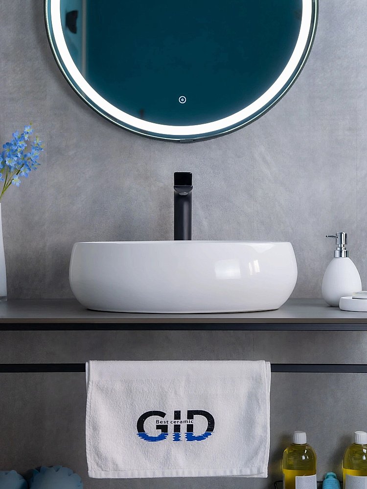 Раковина накладная Gid Lago 48 N9030b 51115 белая купить в интернет-магазине Sanbest