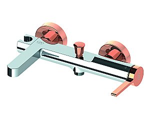 Смеситель для ванны GPD Gildo MBB165-K-R Хром - Розовое золото купить в интернет-магазине сантехники Sanbest