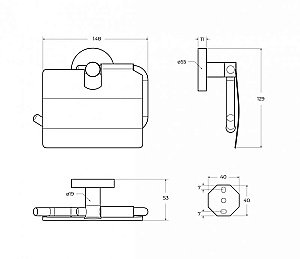 Держатель для туалетной бумаги Cezares RELAX-PH-BORO брашированное золото купить в интернет-магазине сантехники Sanbest