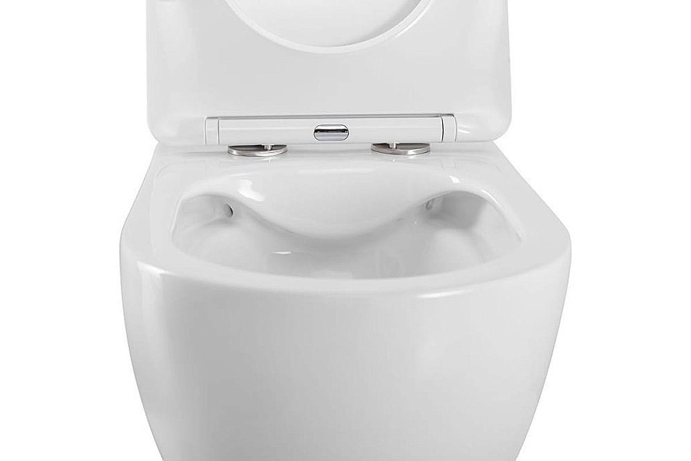 Унитаз подвесной Art&Max SIENA AM221CHR/SC белый, с сиденьем микролифт, безободковый купить в интернет-магазине Sanbest