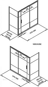 Шторка для ванны Aquanet Practic AE10-B-160H150U-CP купить в интернет-магазине Sanbest