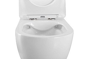 Унитаз подвесной Art&Max SIENA AM221CHR/SC белый, с сиденьем микролифт, безободковый купить в интернет-магазине Sanbest