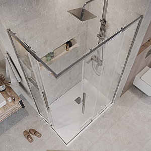 Душевой уголок Grossman Galaxy 90х80 300.K33.01.9080.10.00 стекло прозрачное/профиль хром купить в интернет-магазине Sanbest