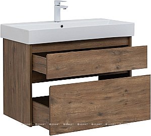Тумба с раковиной Aquanet Nova Lite 249954 85 дуб рустикальный для ванной в интернет-магазине Sanbest