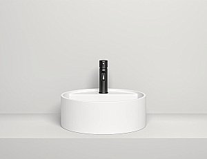 Раковина накладная Salini ARMONIA TOP 02 130126M 45 из искусственного камня S-Stone, белая матовая купить в интернет-магазине Sanbest