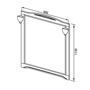 Зеркало Aquanet Луис 90 белое в ванную от интернет-магазине сантехники Sanbest