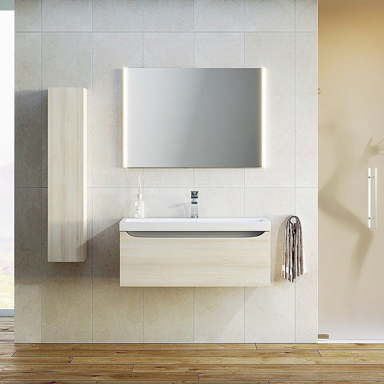 Тумба с раковиной AQWELLA Verona 100 акация для ванной в интернет-магазине Sanbest