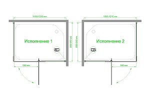 Душевой уголок Royal Bath HPVD RB9120HPVD-T-BL 120х90 прозрачное стекло/профиль черный купить в интернет-магазине Sanbest