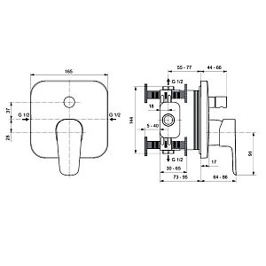 Смеситель для душа Ideal Standard Ceraplan III A6114AA купить в интернет-магазине сантехники Sanbest