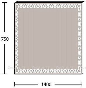 Зеркало LED De Aqua ТРЕНД 205771 140x75 в ванную от интернет-магазине сантехники Sanbest