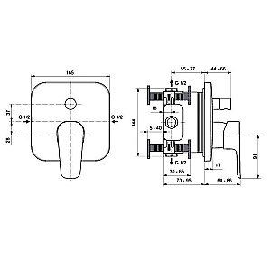 Смеситель для душа Ideal Standard Ceraplan III A6114AA купить в интернет-магазине сантехники Sanbest