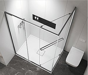 Душевой уголок Vincea Tesi 90х90 VSRW-7TS9090CL стекло прозрачное/профиль хром купить в интернет-магазине Sanbest