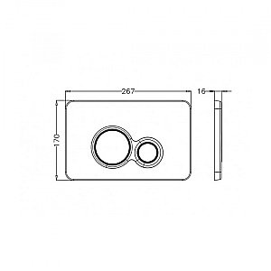 Кнопка для инсталляции Pestan Sava Fix Slim Sitnica 40006469 глянцевый хром купить в интернет-магазине сантехники Sanbest