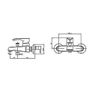 Смеситель для ванны PAINI Palermo PACR111KM хром купить в интернет-магазине сантехники Sanbest
