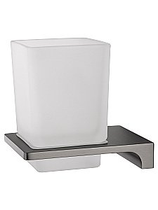 Стакан для зубных щеток с держателем WONZON & WOGHAND ECLIPSE, Темный графит (WW-9121-BGM) купить в интернет-магазине сантехники Sanbest