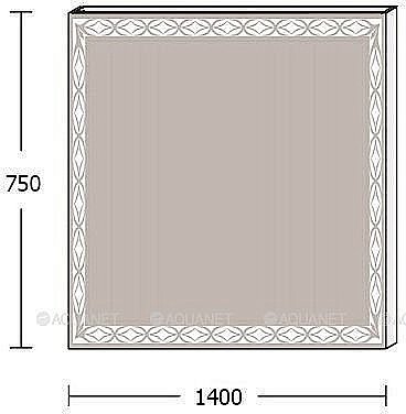 Зеркало LED De Aqua ТРЕНД 205771 140x75 в ванную от интернет-магазине сантехники Sanbest