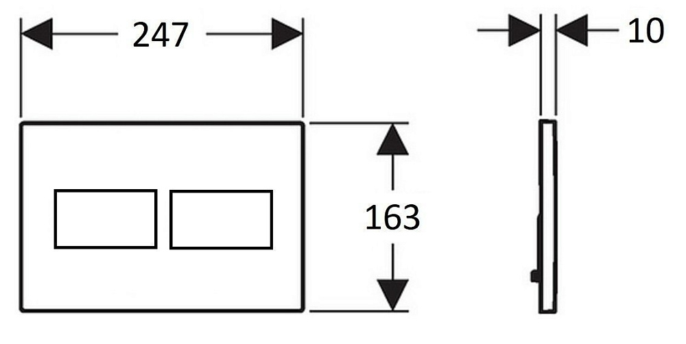 Кнопка для инсталляции CREAVIT ORE GP3002.01 купить в интернет-магазине сантехники Sanbest